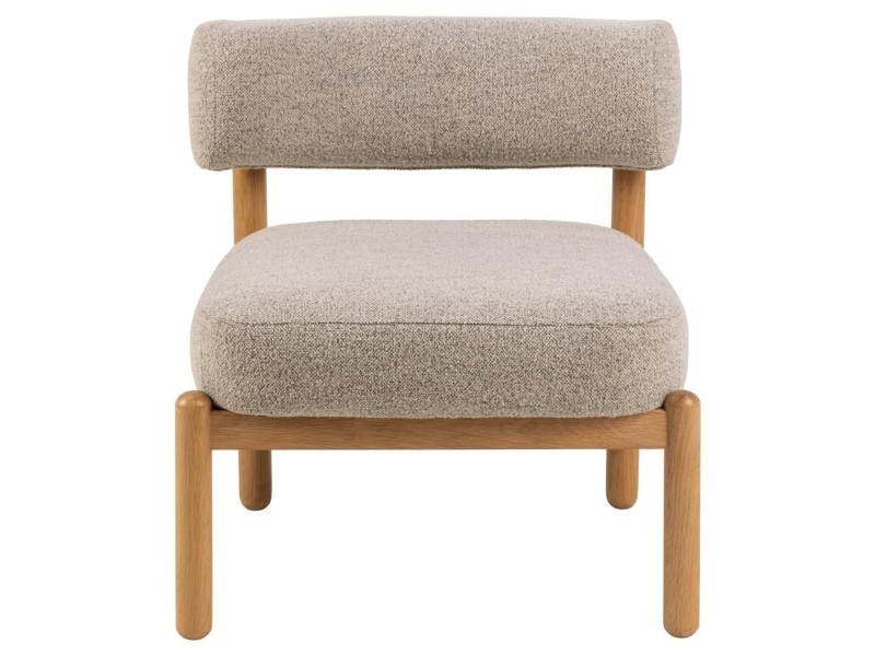 Fotel Burley beżowy/ dąb - ACTONA